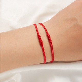 Red on sale ribbon bracelet