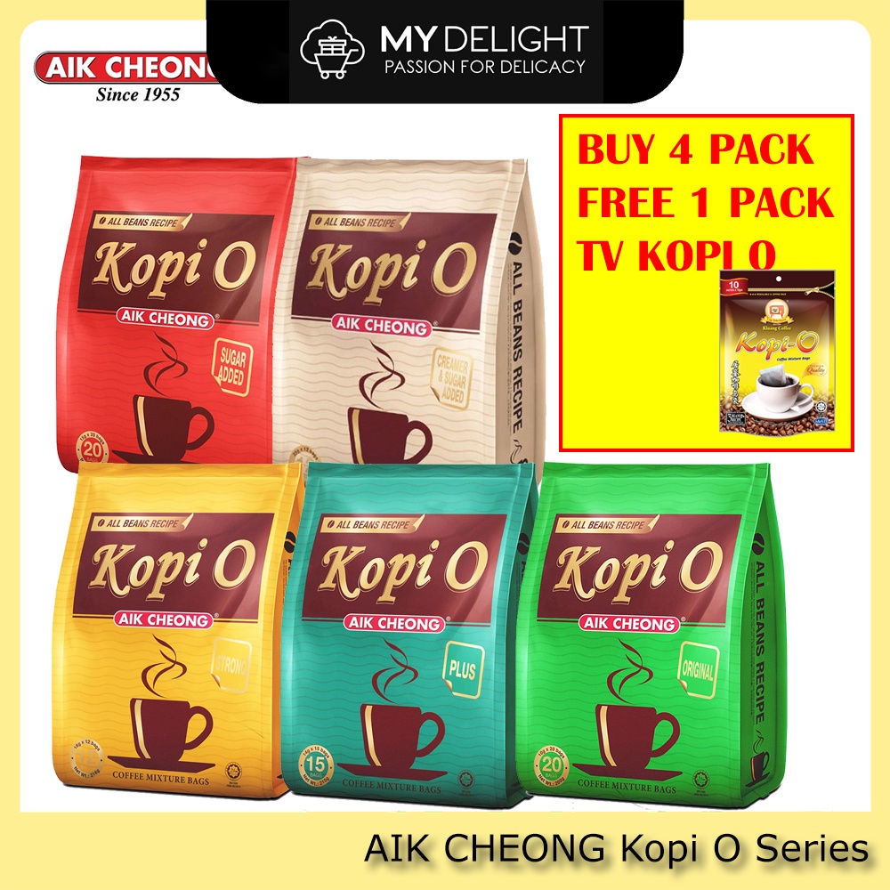 (4 Pack) Aik Cheong Kopi-O Instant Roast Coffee Kopi O Kosong Series ...