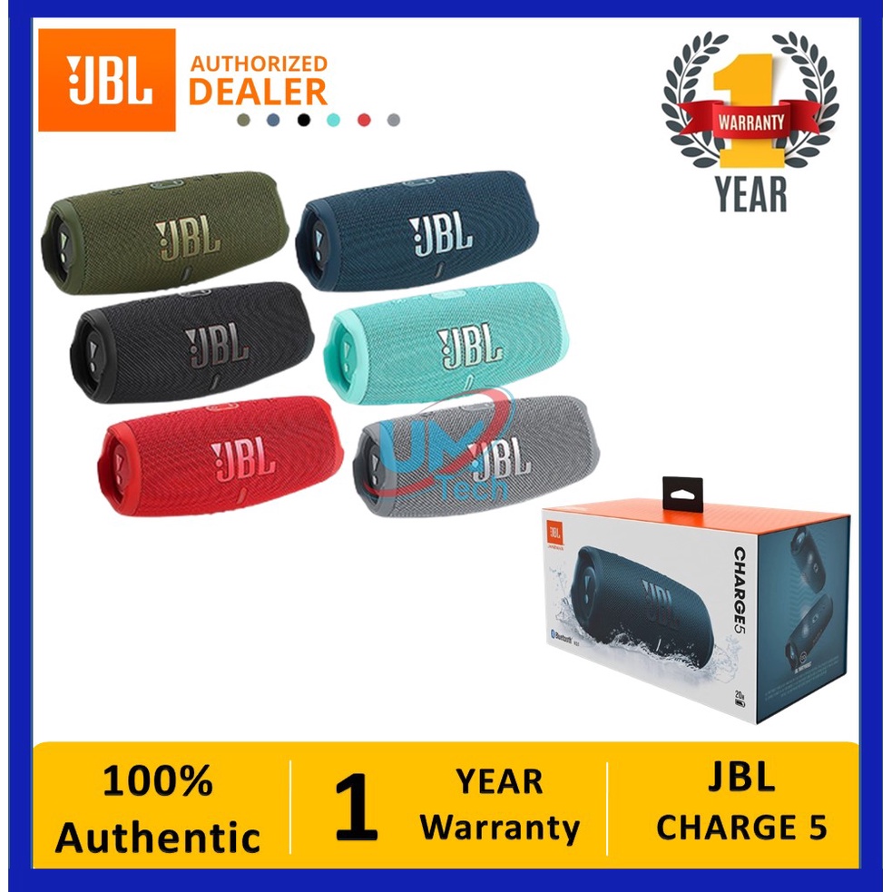 JBL Charge 5 Ultraportable Waterproof Speaker SG Seller Local