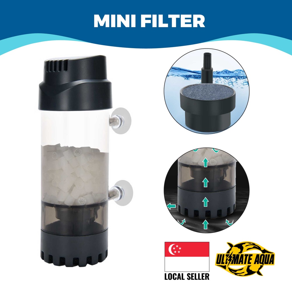 YEE Mini Fish Tank Filter, Circulating Pneumatic, Anti Gas Lift