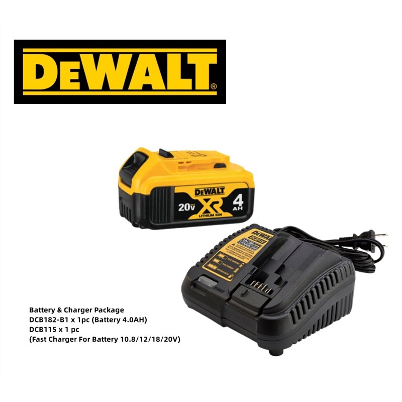 {The Hardware Lab}Dewalt Battery & Charger Package 18/20V Shopee