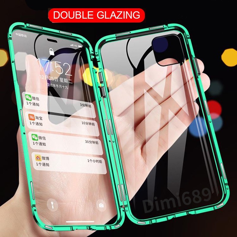 Casing For Samsung Galaxy A13 A53 A73 A12 A52s 5G A52 A21s A51 A71 A31 A11 Phone Case 360 Magnetic Tempered Glass Hard Flip Cover