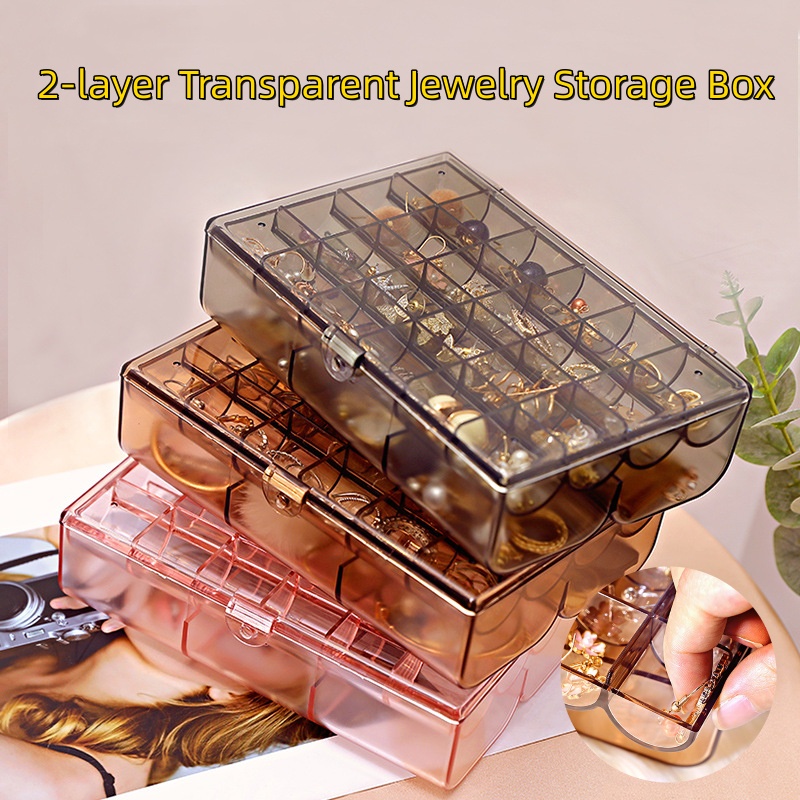 Maxvaluesg® Separated Earring Organizer Box Jewellery Organizer Box
