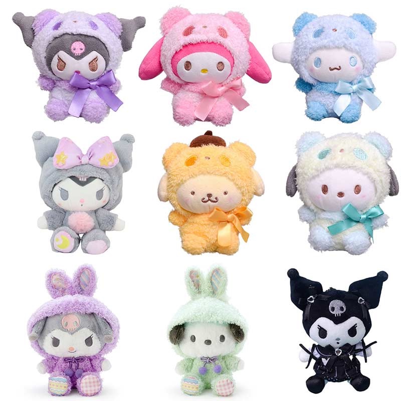 Cute Sanrio Plush Toys Cute Kuromi Plushie Keychain Sanrio Accessories