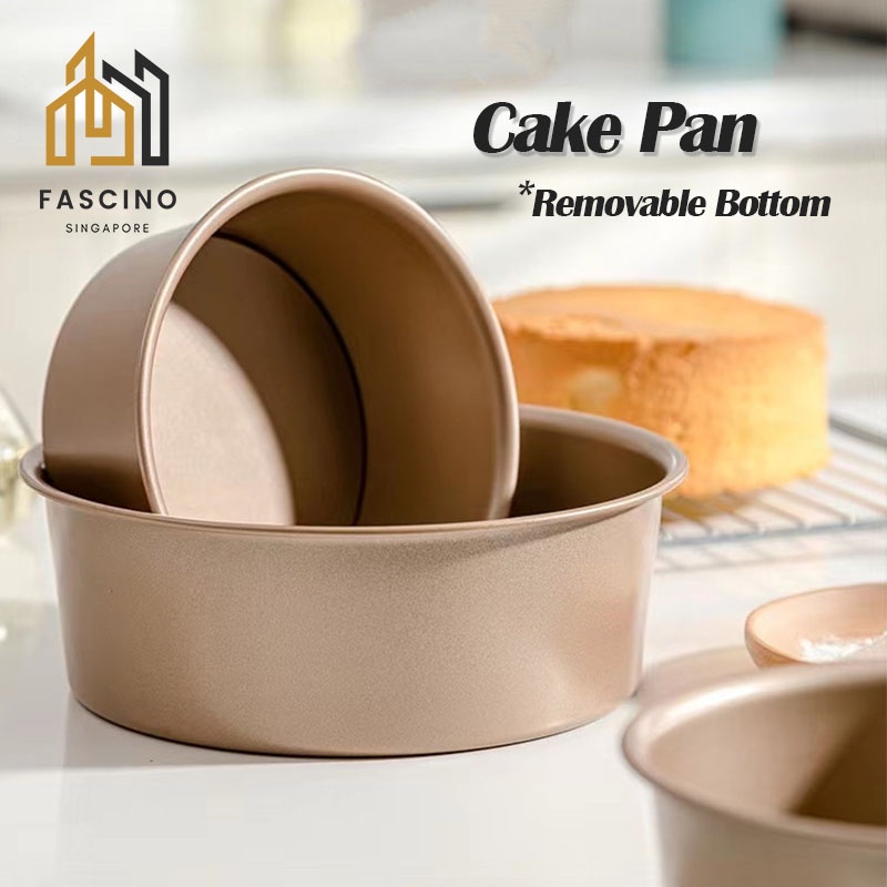 SG 6in 8in Nonstick Round Cake Pan Mold Carbon Steel Aluminum Baking Pan with Removable Bottom Shopee Singapore