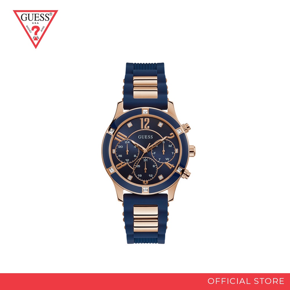 Golden watch with hot sale blue dial