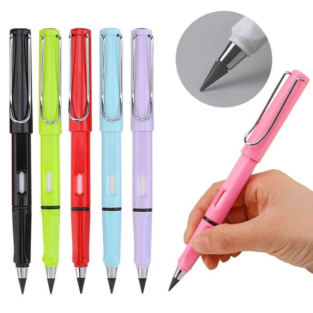 Eternal Pencil Unlimited Tanpa Rautan Dengan Penghapus - Gambar 3