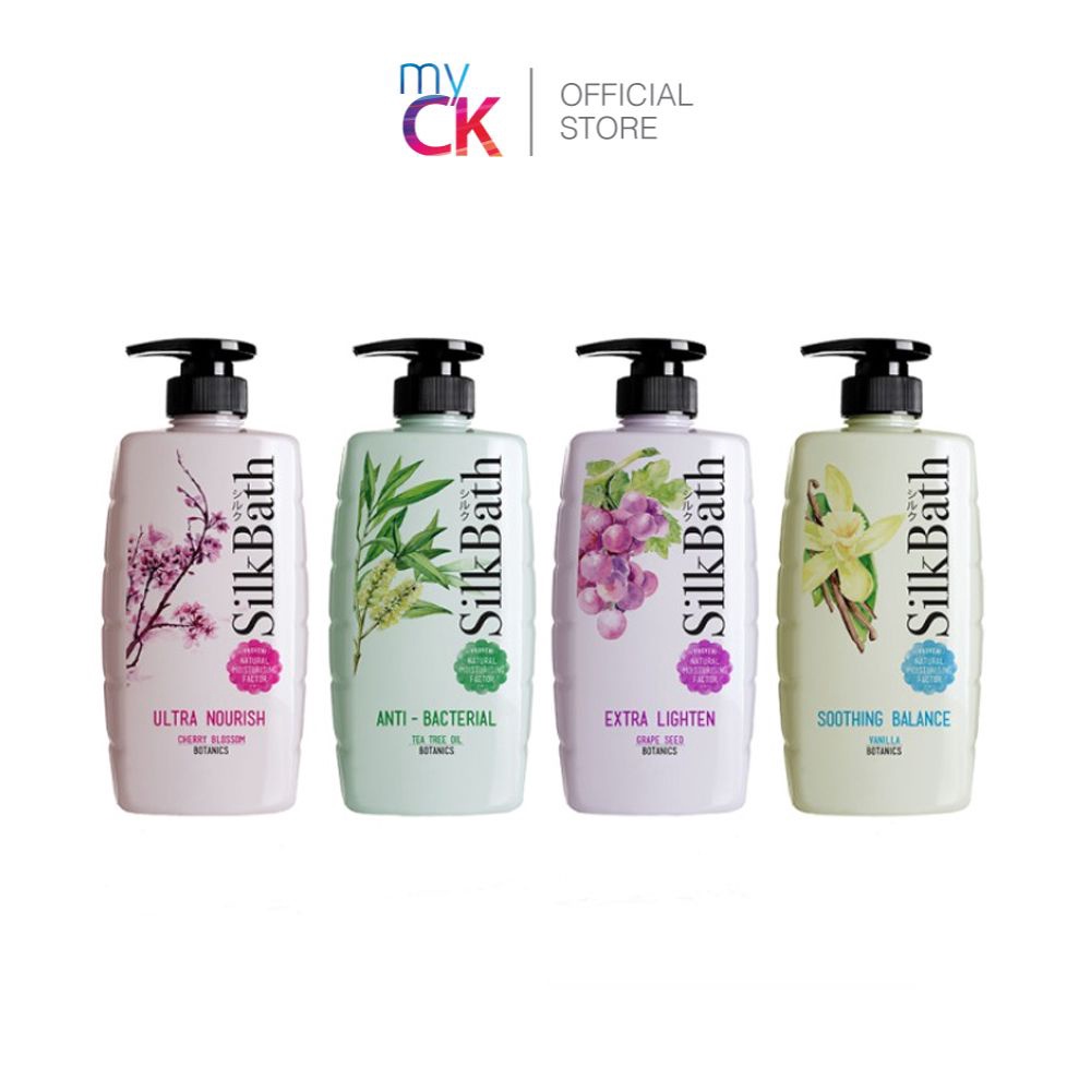 (Bundle of 4) Silkpro Bath 750ml (Tea Tree/Grape/Vanilla/Cherry ...