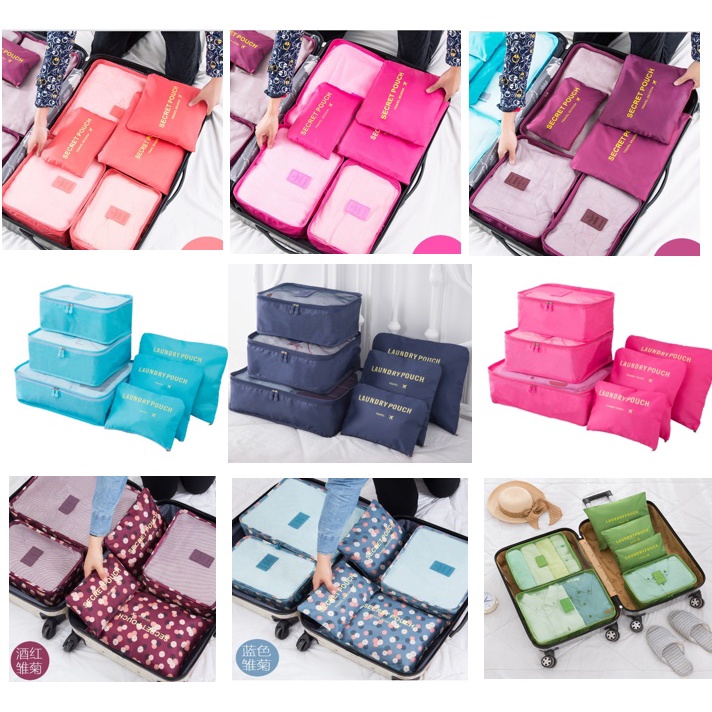 Set of 6! Travel Storage Bag Travel Organiser Travel Pouch