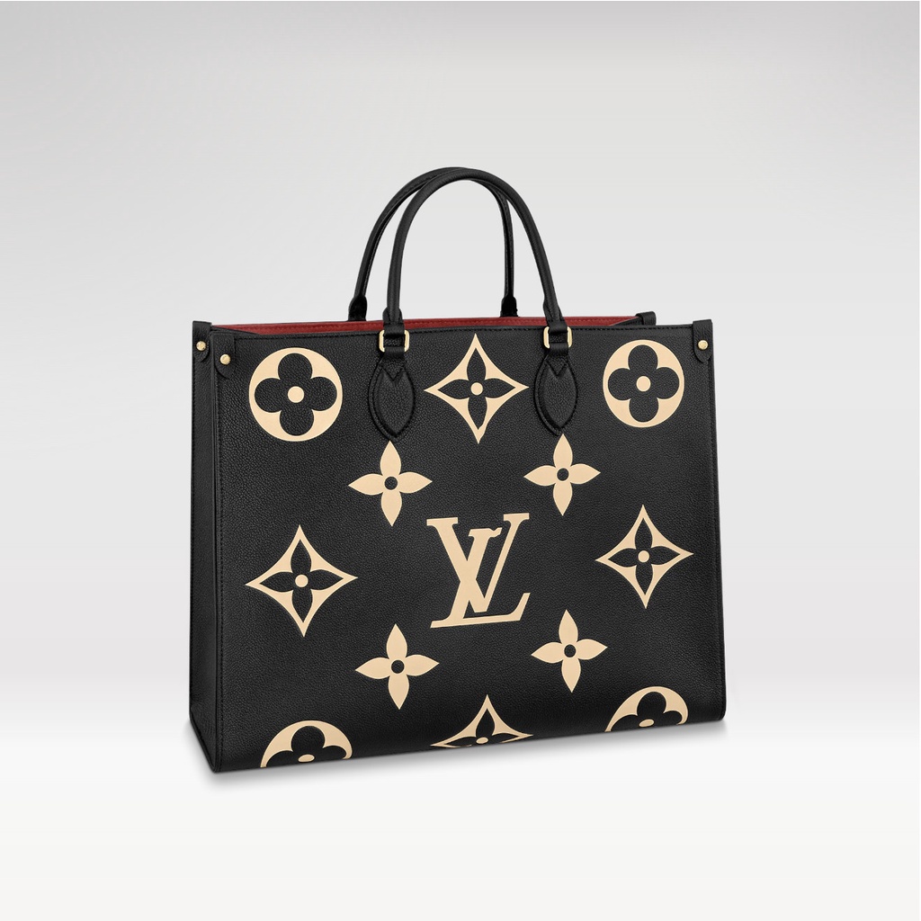 Louis+Vuitton+OnTheGo+Tote+GM+Black+Leather for sale online