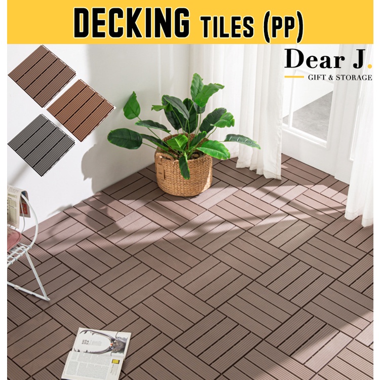 Decking Tiles PP / DIY outdoor Deck Tiles [Dear J] | Shopee Singapore