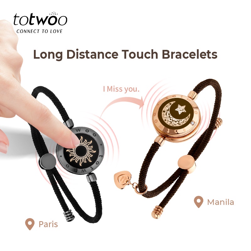 Totwoo Long Distance Touch Bracelet With Light Up And Vibration 1767
