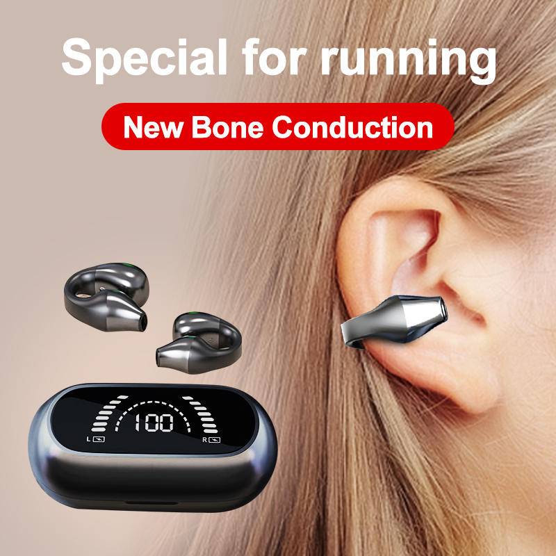 2022 NEW Bone Conduction Earphone Bluetooth 5.2 Ear Clip on Ear Earring Wireless Headphones