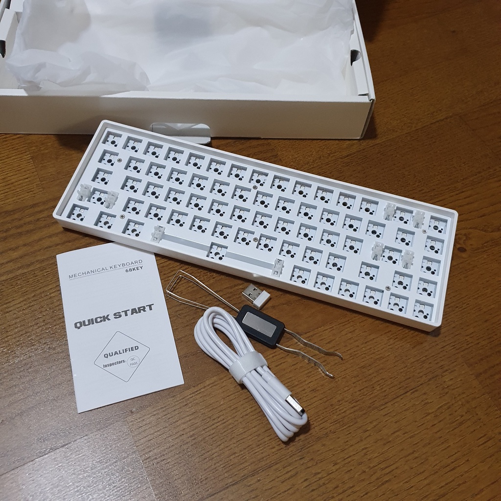 DK68 3mode wireless 3/5pin hot-swap RGB mechanical keyboard DIY kit ...
