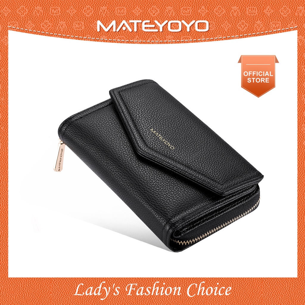 MATEYOYO Women Wallet Simple Large Money Bag Wallet PU Leather Card