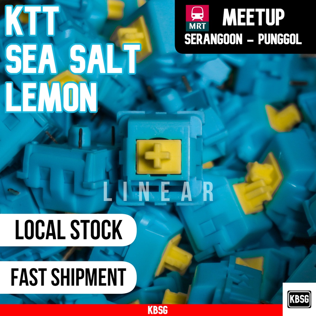 KTT Sea Salt Lemon Switch for custom mechanical keyboard switch