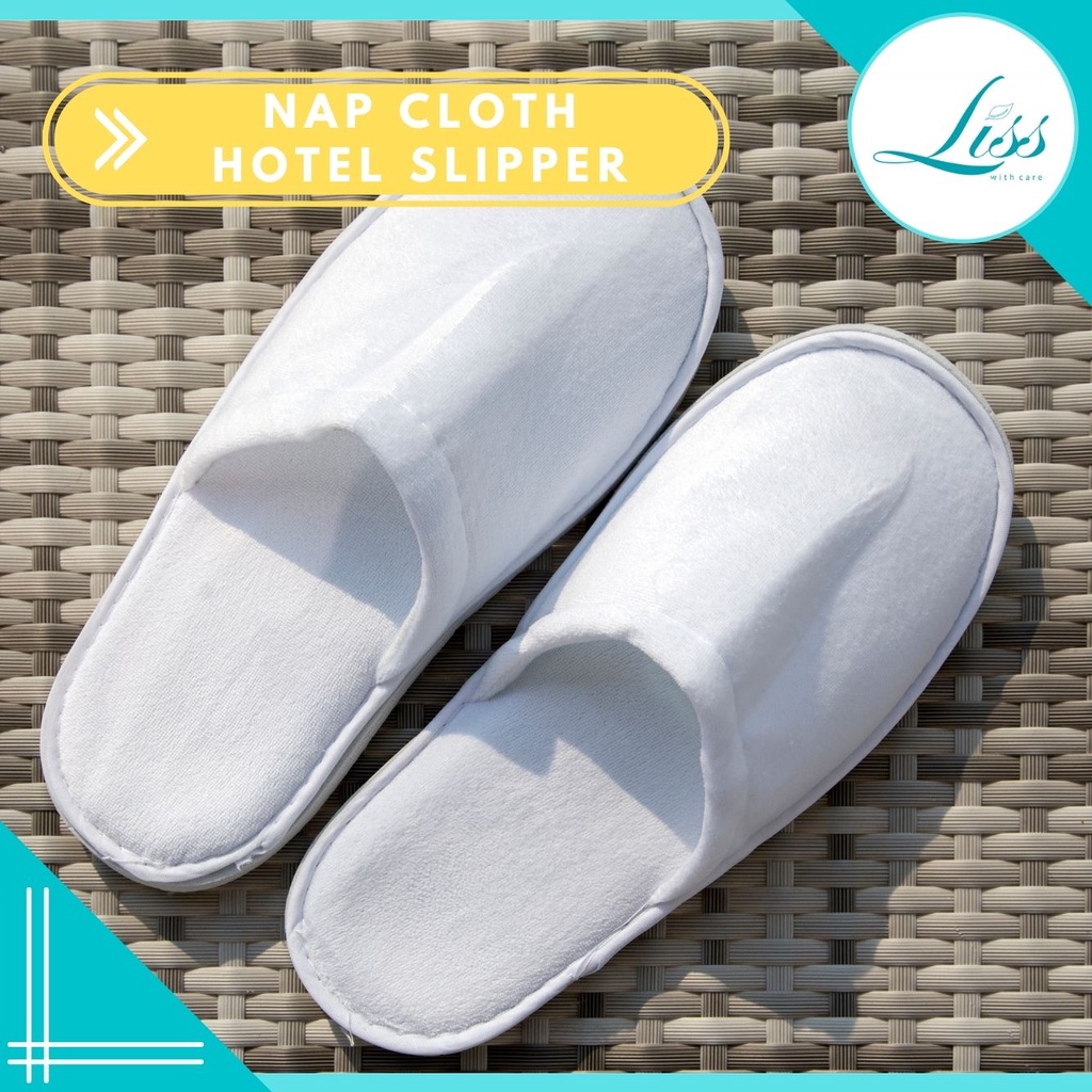 LISS Nap Cloth Selipar Hotel Slipper Home Selipar Rumah 4mm Anti-Slip ...