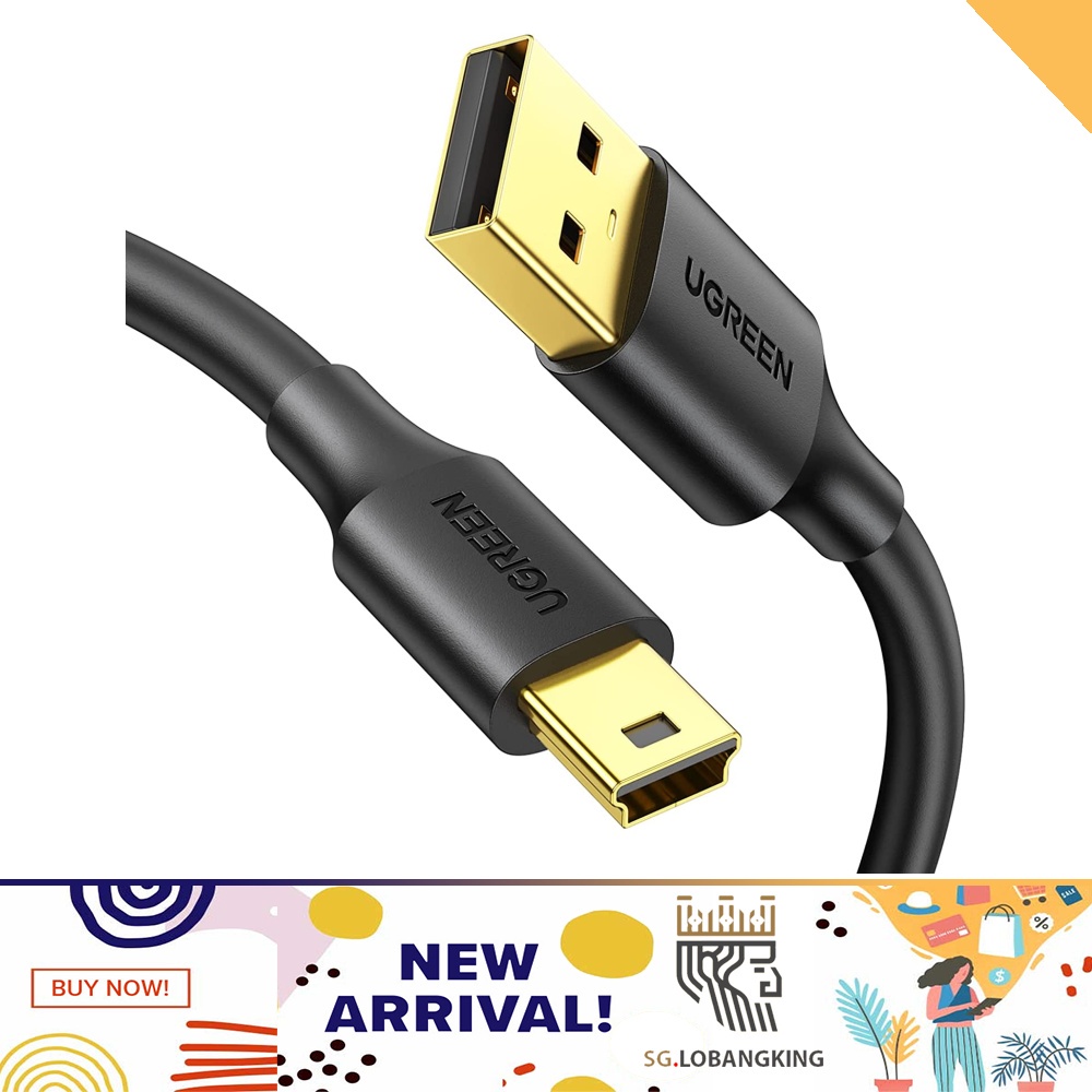 [instock] UGREEN Mini USB Cable USB 2.0 Type A Male To Mini B 5-Pin ...