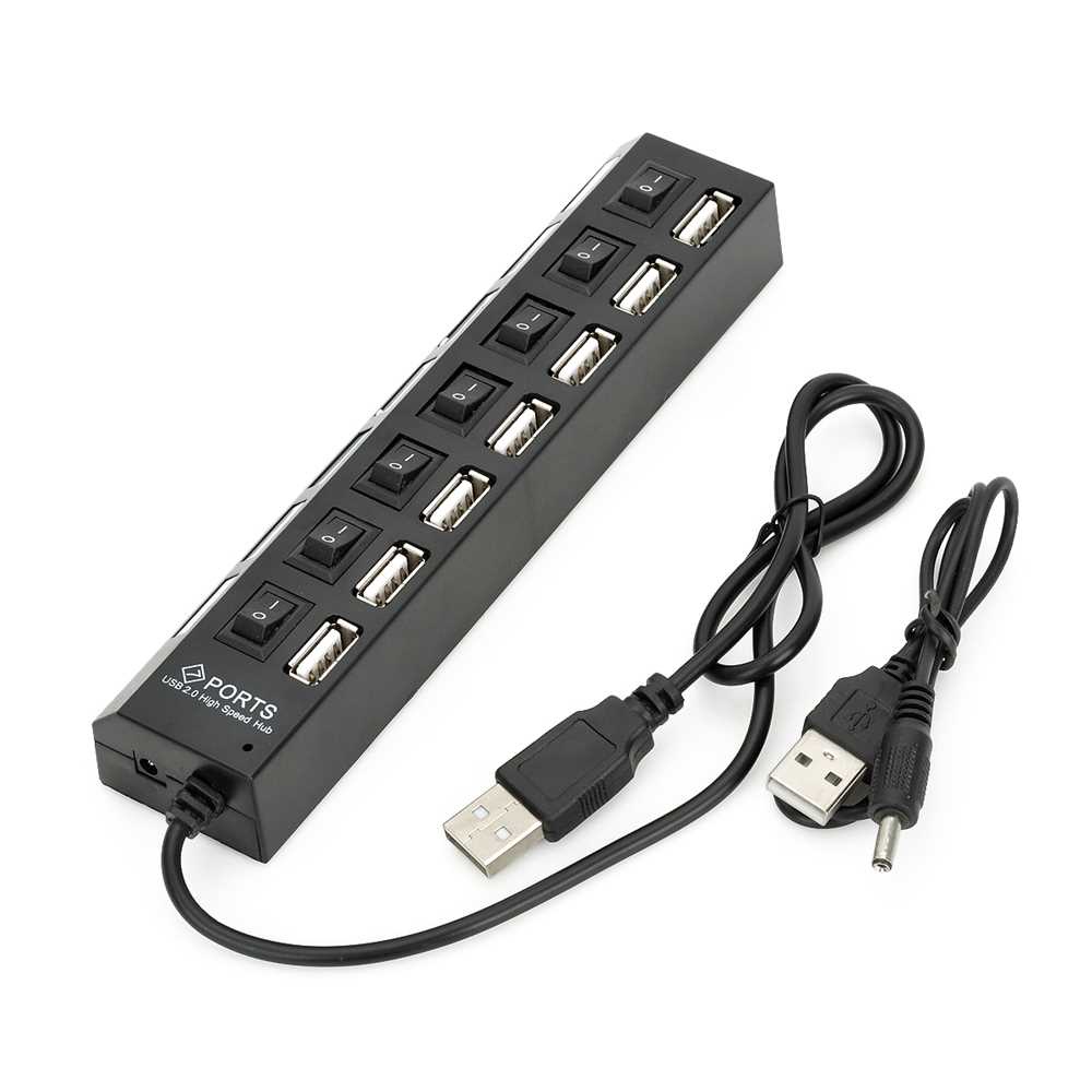 USB 2.0 hub multiport USB splitter highspeed 7port extender USB