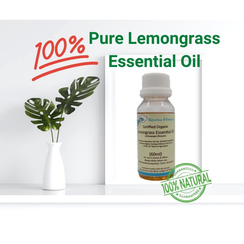Sg Seller Bio Bhutan Pure Lemongrass Essential Oil 60ml Shopee Singapore