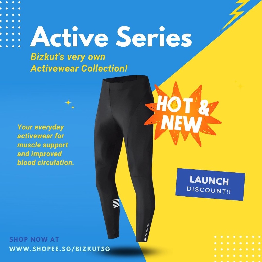 bizkut Active Full Length Compression Tights NonPadded UV Protection