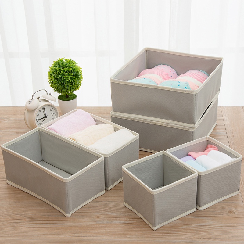 6pcs Clothes Organization Underwear Organizer Bra panties Socks Storage