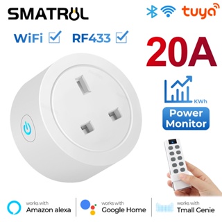 eWelink 16A,20A Smart Plug WiFi Socket EU Power Monitoring Timing Function  Works With Alexa, Google