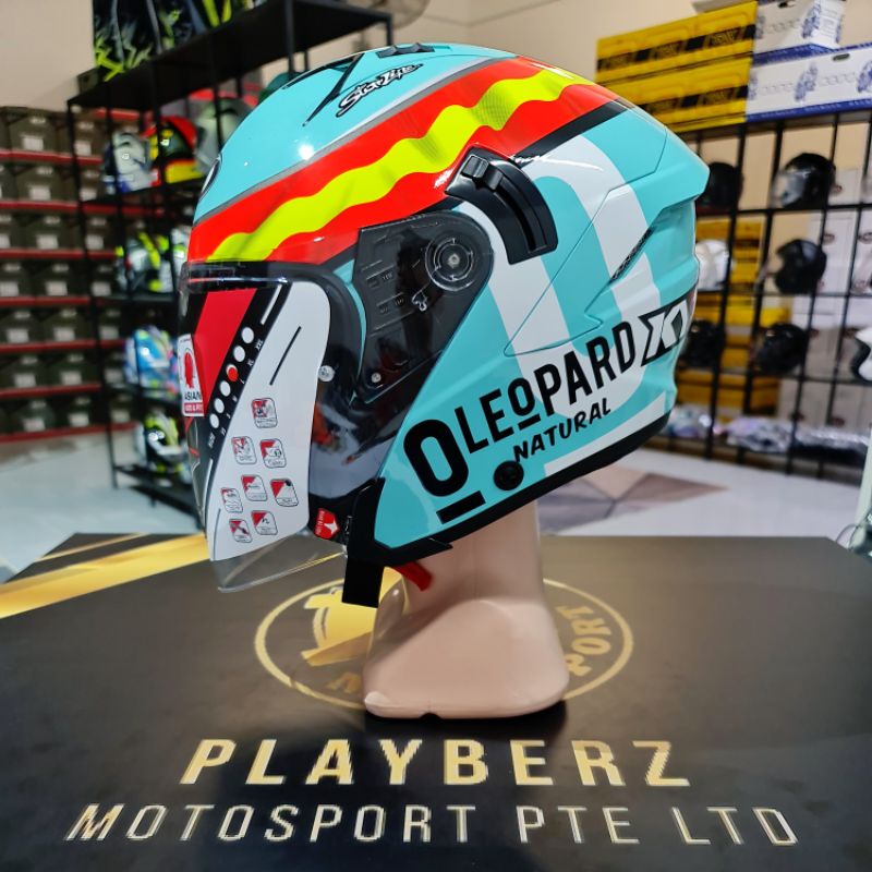KYT *PSB APPROVED NFJ LEOPARD HELMET W FREE KYT Shopee