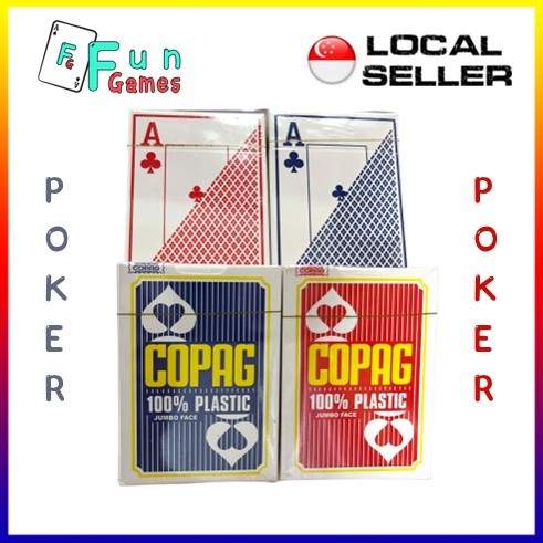 Jeu De Cartes COPAG Rouge 100% Plastique - Index Jumbo, Qualité Poker, Made In Belgium