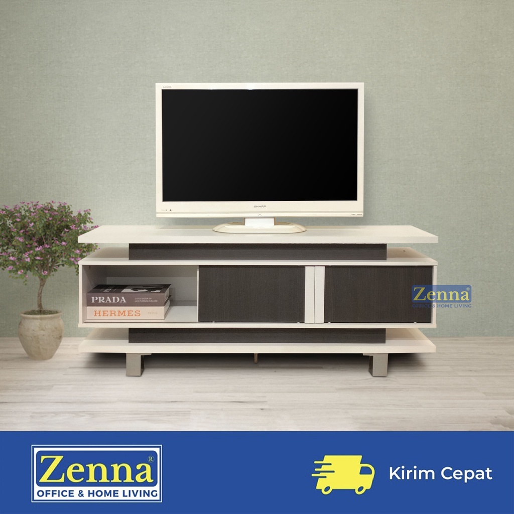 Zenna RTV Handsome White walnut / Minimalist Tv Rack | Shopee Singapore
