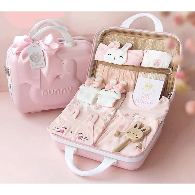 Sweet Bunny Newborn Baby Girl Clothes Gift Set Baby Shower Full Month