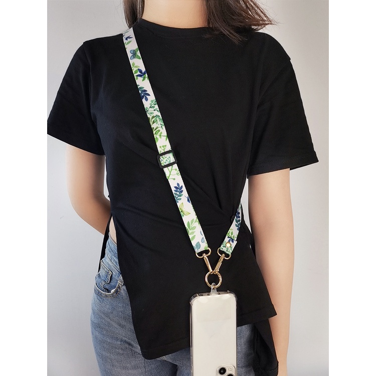 Fashion Flower Crossbody Neck Lanyard Keychain Phone Strap For Student ...