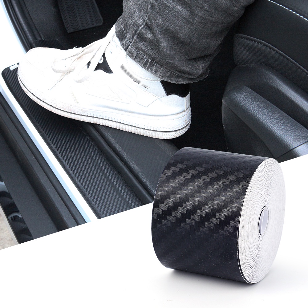 1 Roll Frost Carbon fiber Car protective film / Anti-collision Self Adhesive Car Protection Stickers Scratch Protector Door Edge and Door Sill Guards Stickers / Car Trim Molding Pr
