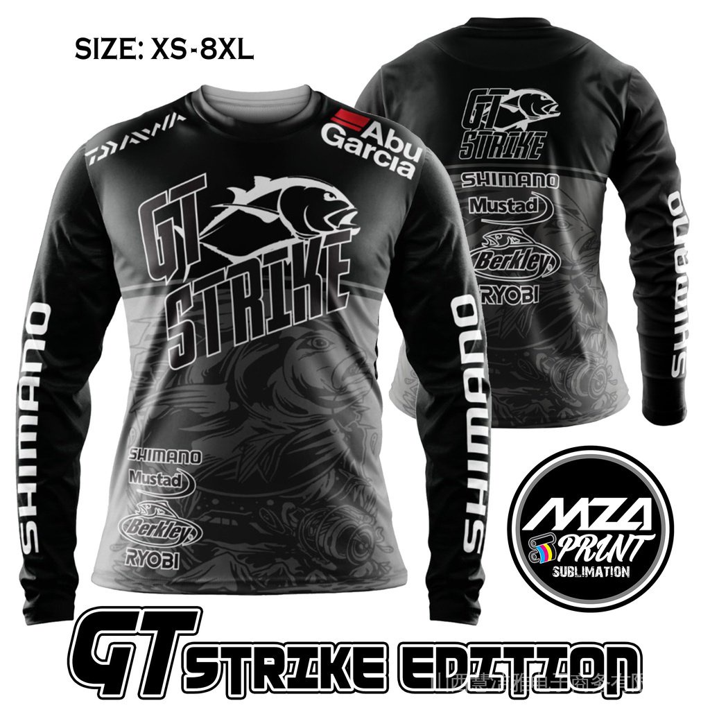 GT Strike Edition Fishing Jersey Sublimation Clothes AntiUV Quick Dry