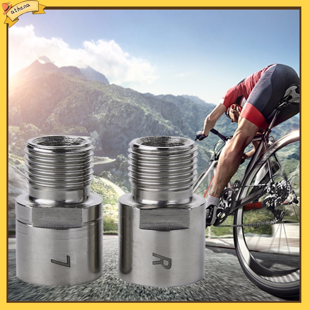 athena 1 Pair Steel Titanium Bike Pedal Extenders Spacers for MTB Mountain Road Bicycle