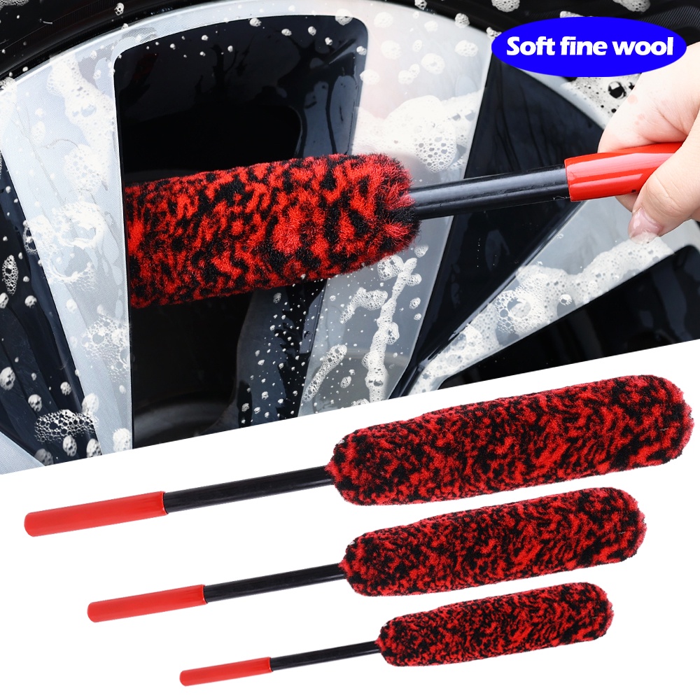 Plush Soft Car Detailing Wash Brushes Automobile Rim Tire Washing