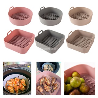 2/3Pcs Air Fryer Silicone Basket Airfryer Oven Silicone Tray Reusable  Resistant BPA-Free Replacemen Grill Pan Kitchen Accessorie