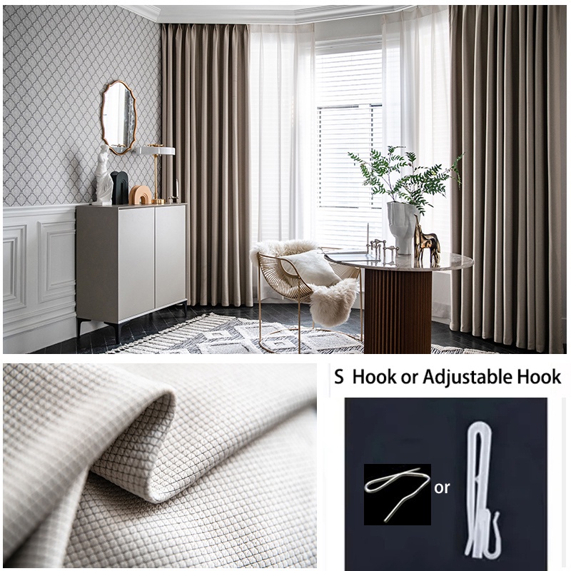 Art Living 1 PC S Hook Curtain Korean Pleat Hook Blackout Curtain ...