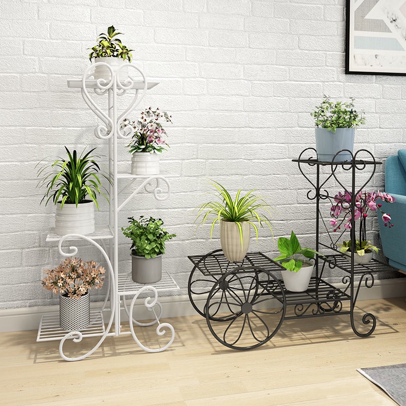 Iron Green Radish Living Room Flower Rack Multi-Layer Floor Jardiniere ...