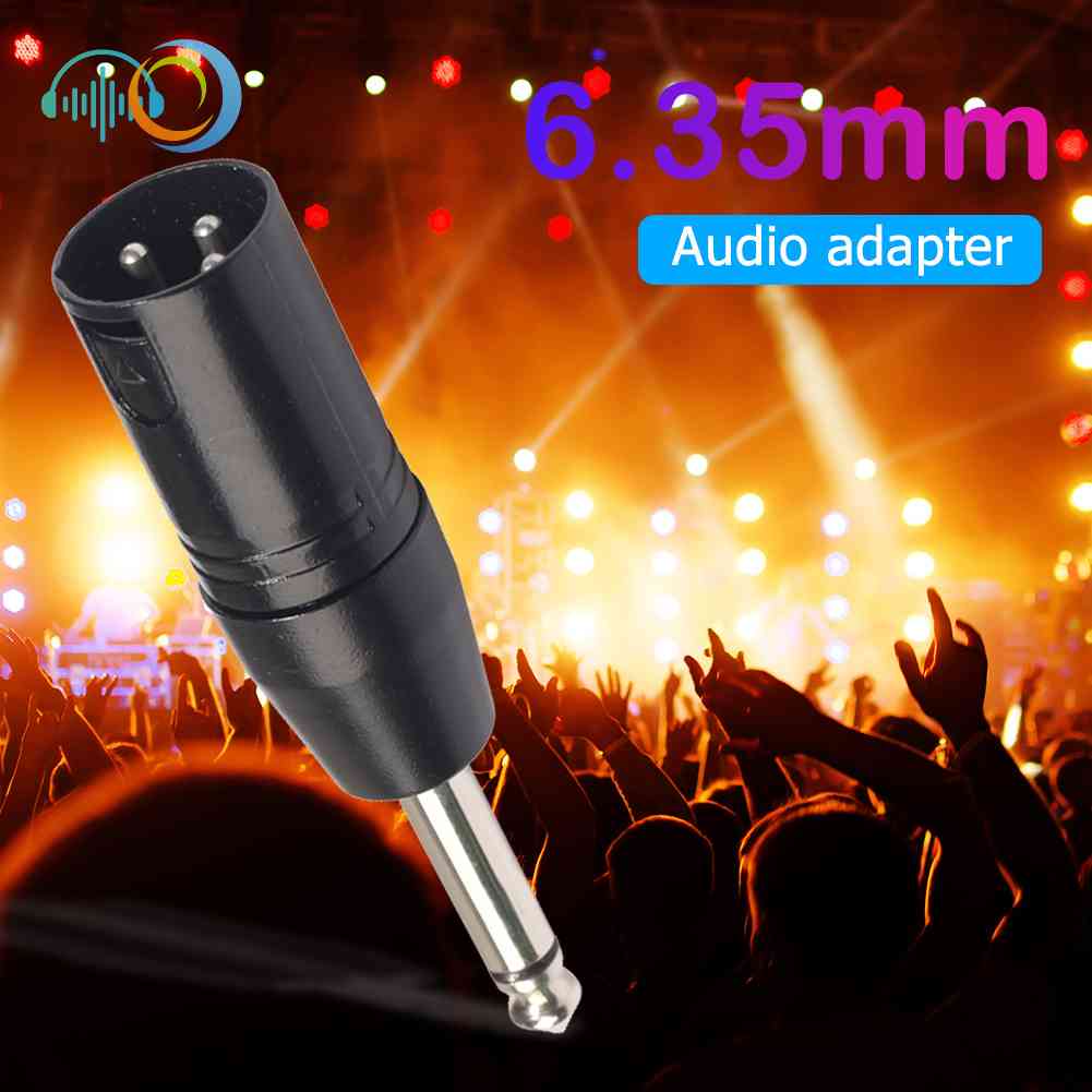6.35mm Mono Male to XLR 3Pin Male Audio Plug Converter Adapter Connector Shopee Singapore