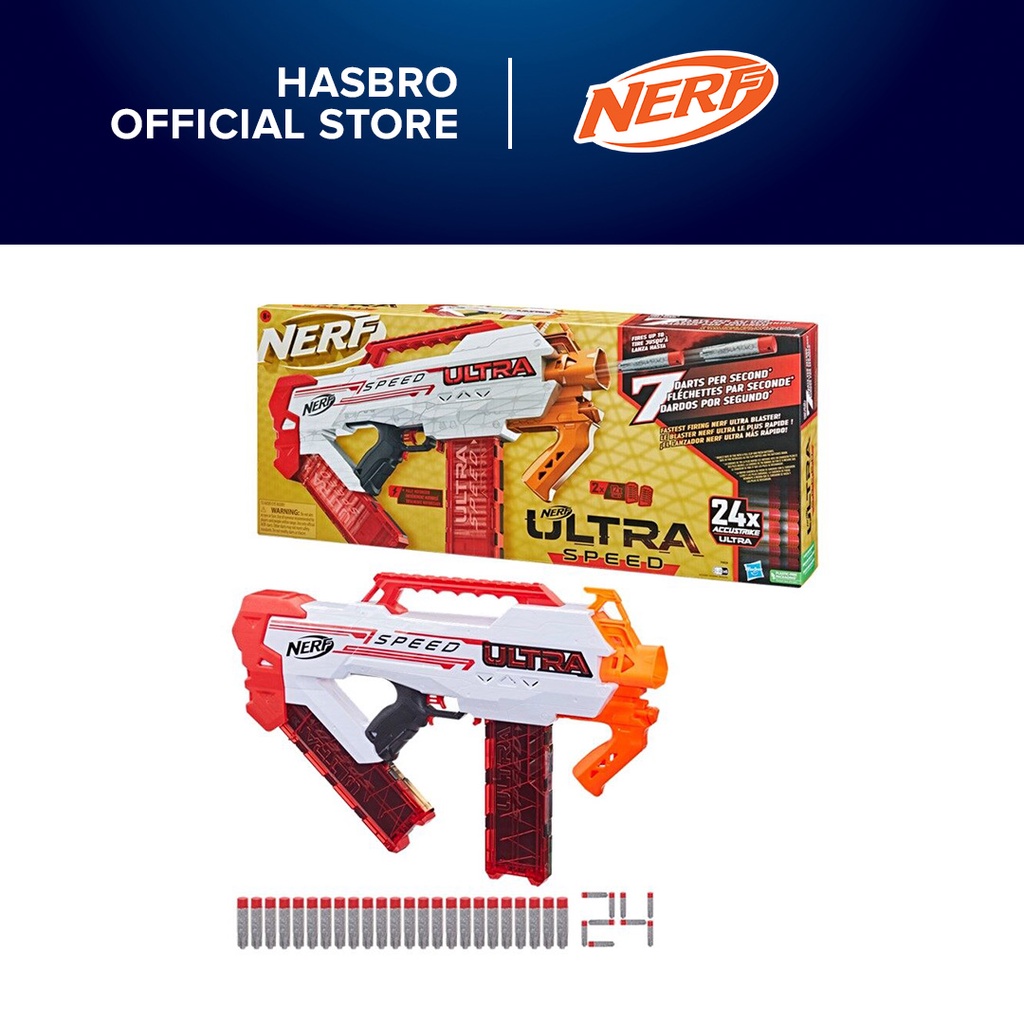 Nerf Ultra Speed Fully Motorized Blaster, 24 Nerf AccuStrike Ultra Darts,  Compatible Only with Nerf Ultra Darts