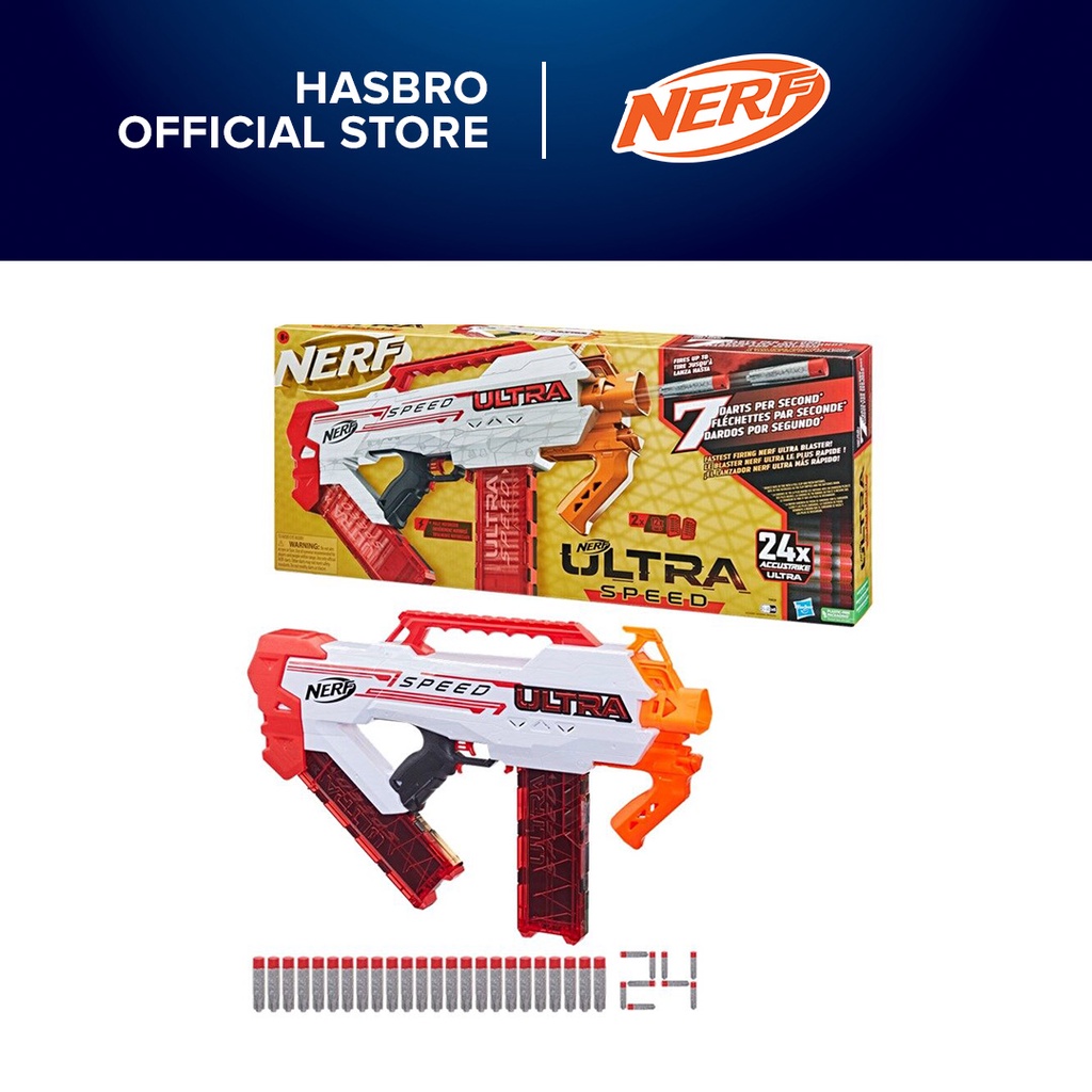 Nerf Ultra Speed Fully Motorized Blaster, 24 Nerf AccuStrike Ultra