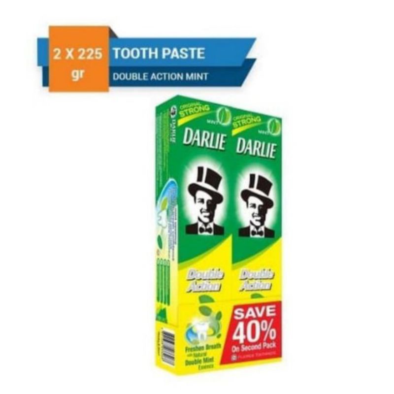 [HALAL] Darlie Double Action Value Twin Pack Toothpaste 2x225 gr