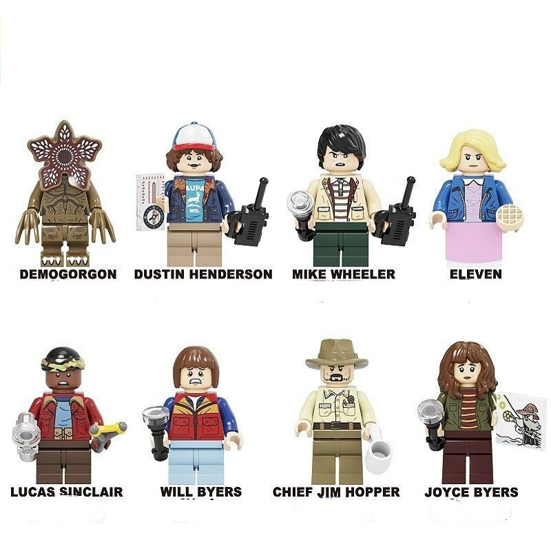 8pcs set Stranger Things Minifigures Lego Compatible Toys Building