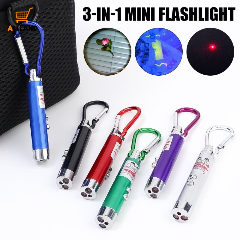 1 Pc Multifunctional 3 In 1 Infrared Mini Flashlight/ Portable Button ...