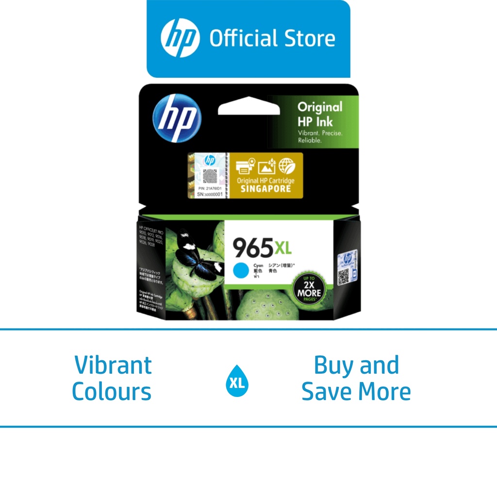HP Original 965 Ink Cartridge / HP OfficeJet Pro 9010 / 9020 AllinOne