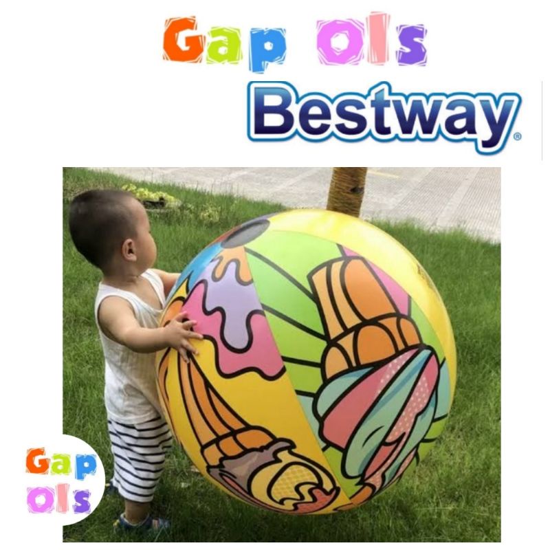 Bestway Giant Beach Ball Jumbo Beach Ball Jumbo Rainbow Beach Ball Toy