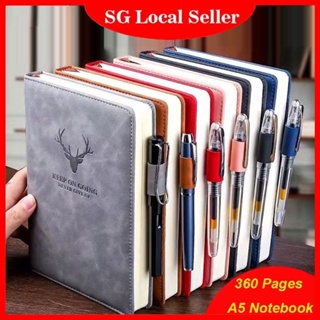 3 Pack Notebooks Journals Bulk with 3 Black Pens, A5 Hardcover Notebook  Classic Ruled Lined Journal Set with Pen Holder for Work - AliExpress