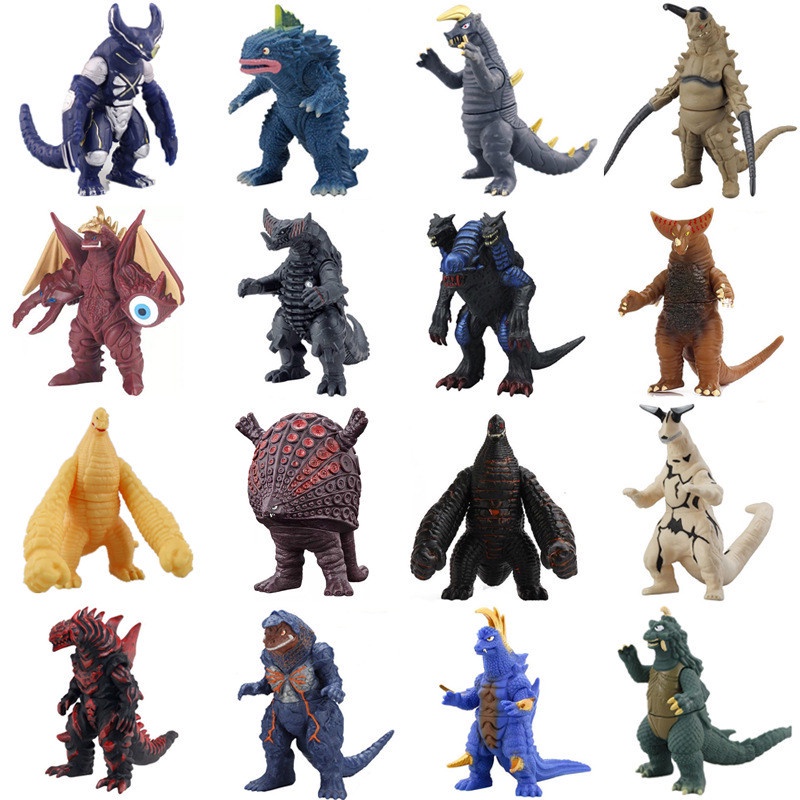 12-14CM Anime Ultraman Monster Figures Soft Gomora King Black King ...