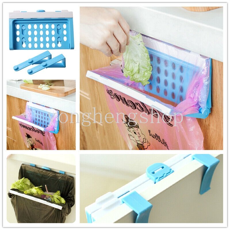 Foldable Portable Hanging Trash Bag Racks Garbage Storage Shelf ...